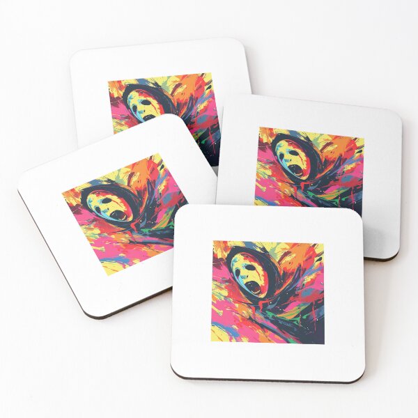 Item preview, abstract painting featuring a screaming face  designed and sold by Love-Light-Bite.