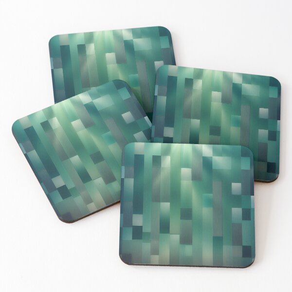 Item preview, Pixels mosaic green sage muted underwater water gamer designed and sold by cheekylorns.
