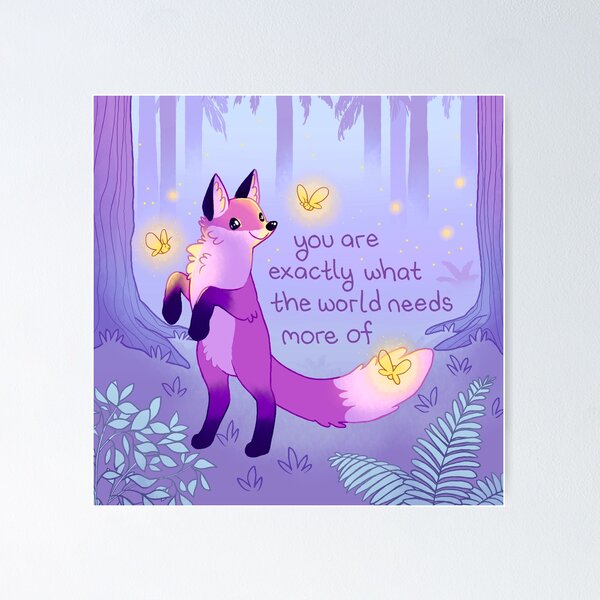Item preview, Kind Fox and Fireflies Dance designed and sold by thelatestkate.