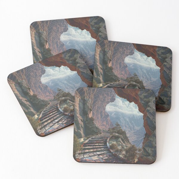 Item preview, a surreal and breath-taking landscape with a winding stone path designed and sold by Love-Light-Bite.