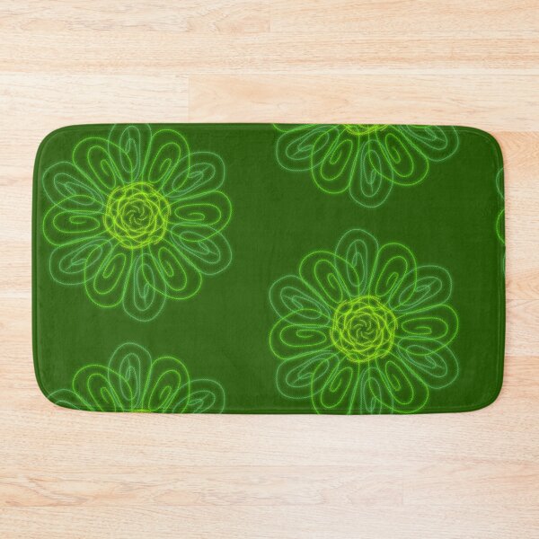 Item preview, Green geometric abstract flower  designed and sold by Stefrait-7.