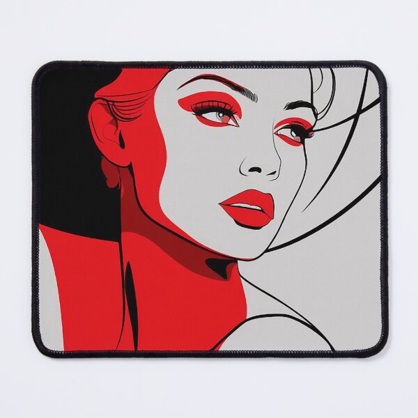 Item preview, Elegant woman in geometrical shape designed and sold by RedCircleArt.