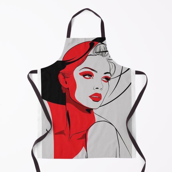 Item preview, Elegant woman in geometrical shape designed and sold by RedCircleArt.