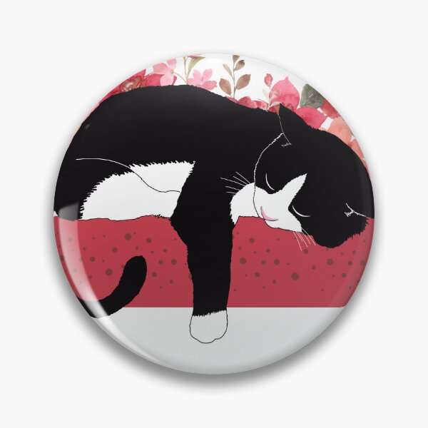 Item preview, Sleeping Cat With Flowers designed and sold by LemonHorse.
