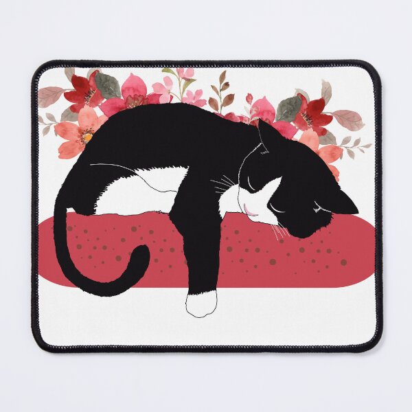 Item preview, Sleeping Cat With Flowers designed and sold by LemonHorse.