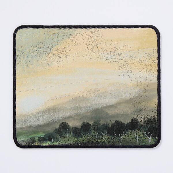 Item preview, watercolour landscape forest painting of a peaceful sunny morning designed and sold by navitalidesign.