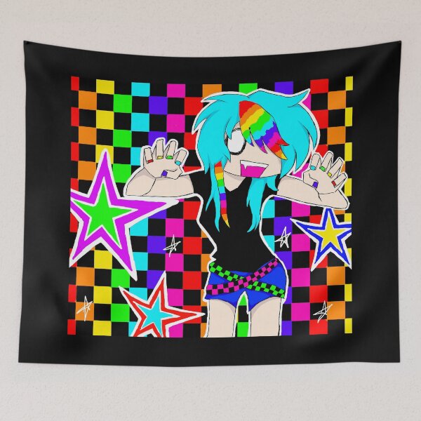 Item preview, Colourful rainbow scene girl  designed and sold by Skumew.