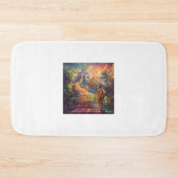Item preview, a serene scene of Buddha dressed in traditional Buddhist robes designed and sold by Love-Light-Bite.