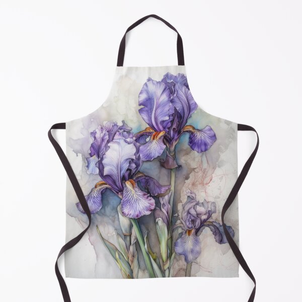 Item preview, Irises. Iris flower watercolor drawing. Purple iris flower. Violet iris flower designed and sold by maxa0109.