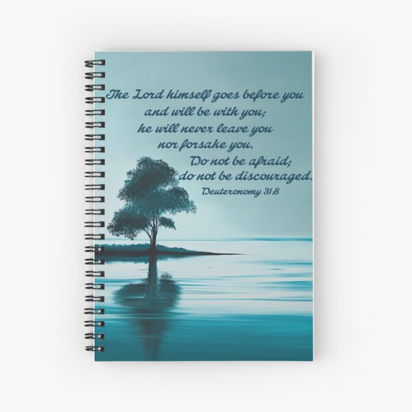 Item preview, Blue Teal Single Tree Water Deuteronomy 31:8 designed and sold by Olivercat2018.