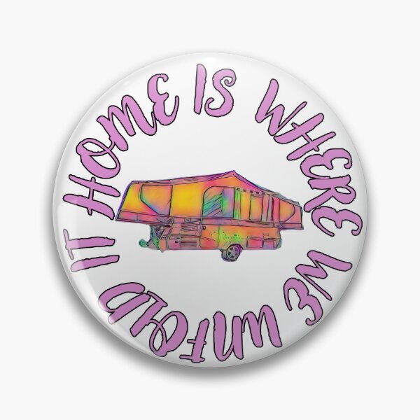 Item preview, Home is where we unfold it Folding Caravan - Pink and Yellow designed and sold by BeccaAelishe.