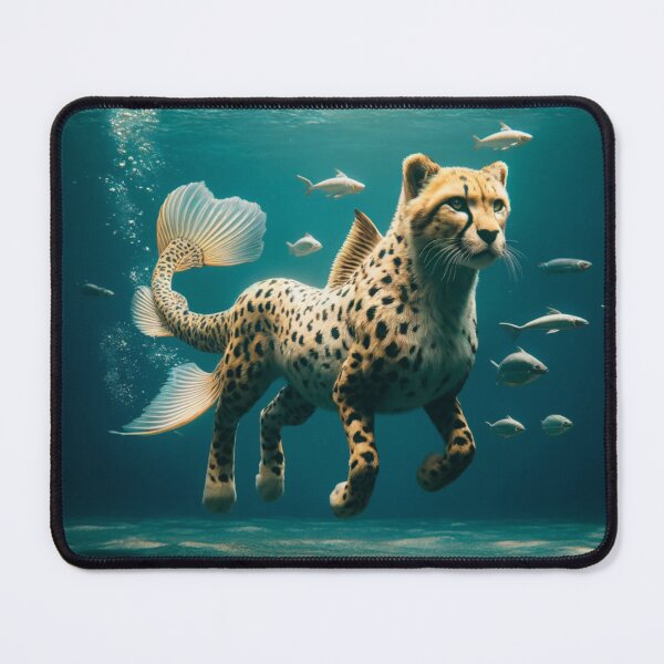 Item preview, Mystical Cheetah-Fish Hybrid: Underwater Fantasy Explorer designed and sold by FantasyHybrids.