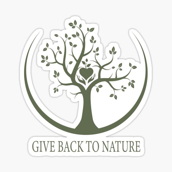 Give Back to Nature - Green Logo Sticker