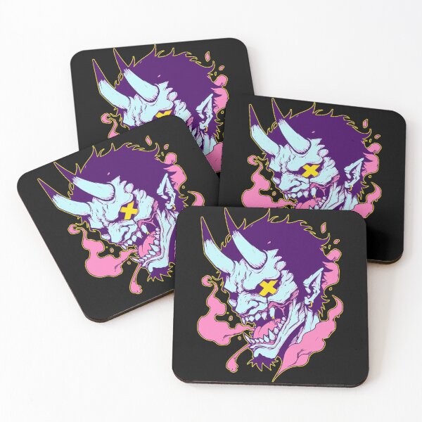 Item preview, Cool Oni Yokai Hannya Ogre Neon Art designed and sold by TomFrontierArt.