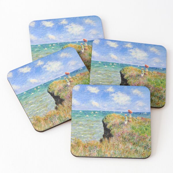 Item preview, Clifftop Walk at Pourville Claude Monet Painting designed and sold by ArtUnova.