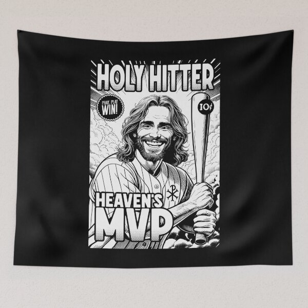 Item preview, Jesus Baseball Holy Hitter Funny Christian Faith Player designed and sold by GrandeDuc.