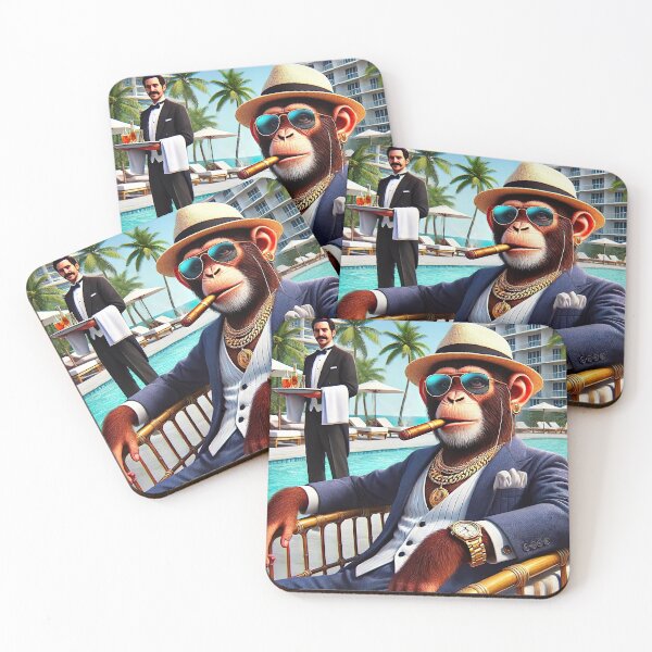 Item preview, Monkey with suit Luxury lifestyle designed and sold by NoCompetition.