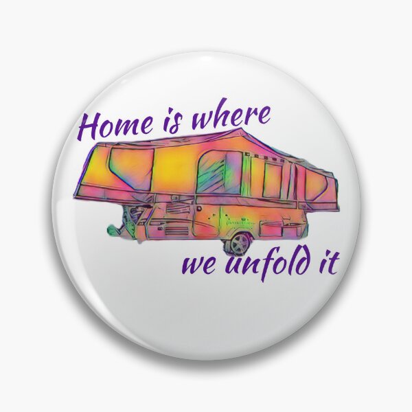 Item preview, Home is where we unfold it Folding Caravan Splash of Pink designed and sold by BeccaAelishe.