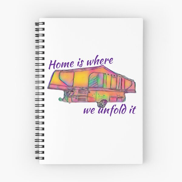 Item preview, Home is where we unfold it Folding Caravan Splash of Pink designed and sold by BeccaAelishe.