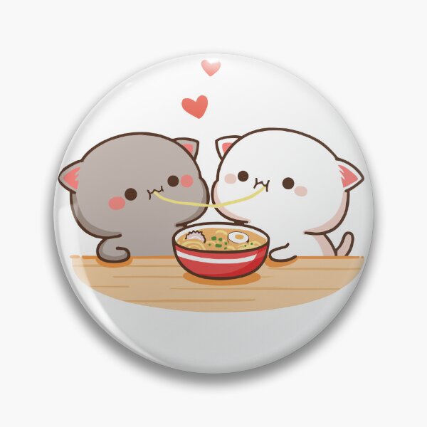 Item preview, Mochi Peach goma cat eating  designed and sold by ThePurplePrints.