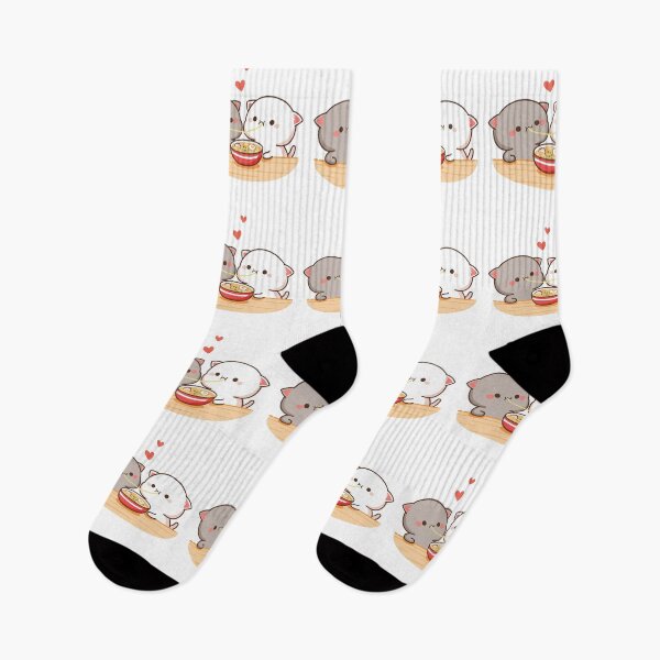 Item preview, Mochi Peach goma cat eating  designed and sold by ThePurplePrints.