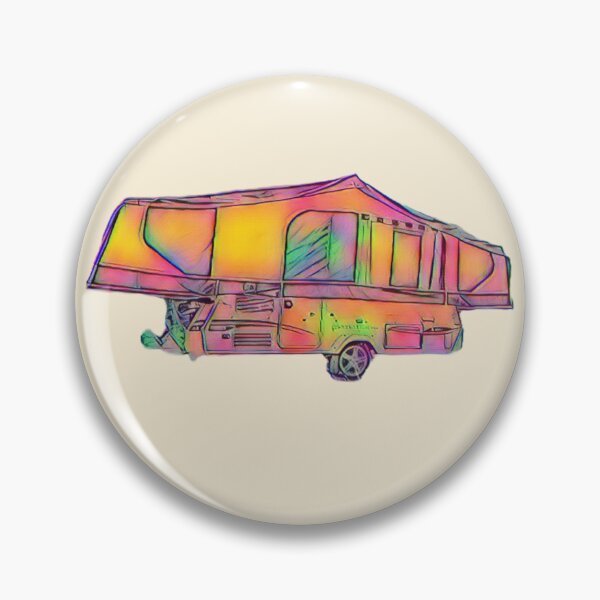 Item preview, Splash of Pink and Orange Folding Caravan designed and sold by BeccaAelishe.