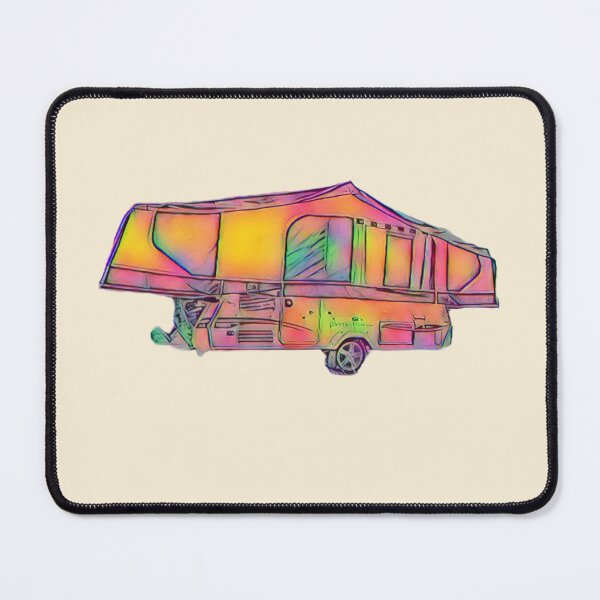 Item preview, Splash of Pink and Orange Folding Caravan designed and sold by BeccaAelishe.