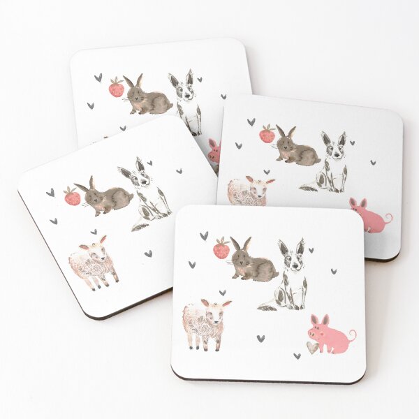 Item preview,  Cute watercolor hand drawn farm animals designed and sold by HandmadeMood.