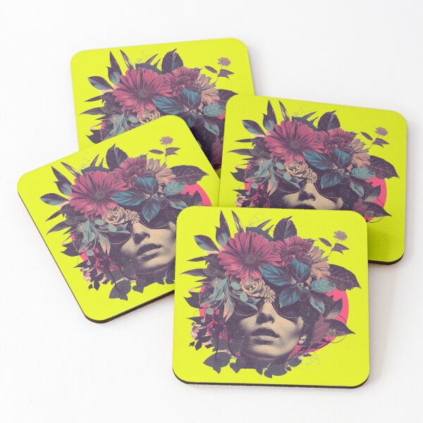 Item preview, Beautiful woman in sunglasses with flowers designed and sold by FabulDeco2022.
