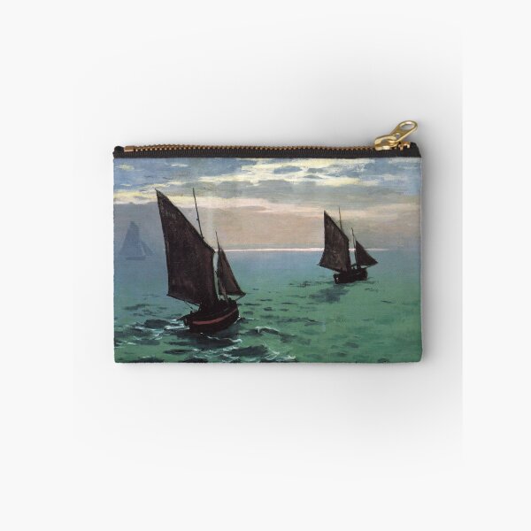 Item preview, Fishing Boats at Sea Yachts Ocean Monet Art designed and sold by ArtUnova.