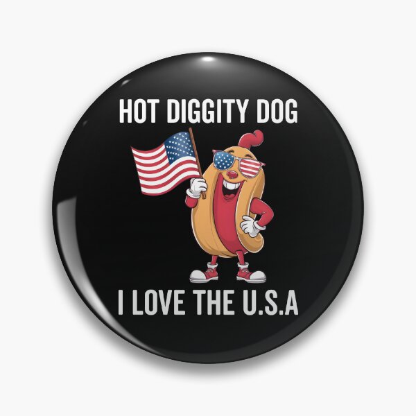 Item preview, Hot Diggity Dog I Love The USA - Funny Fourth of July designed and sold by clothesy7.