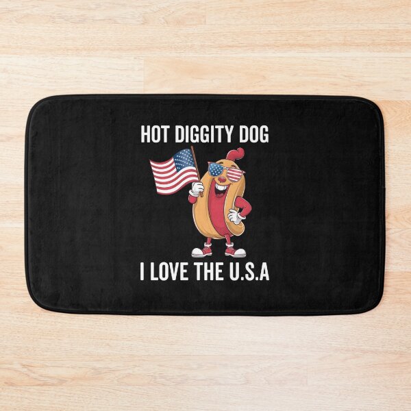 Item preview, Hot Diggity Dog I Love The USA - Funny Fourth of July designed and sold by clothesy7.