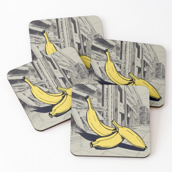 Item preview, Bananas and Concrete - banana neo-brutalism style designed and sold by Funny-Banana.