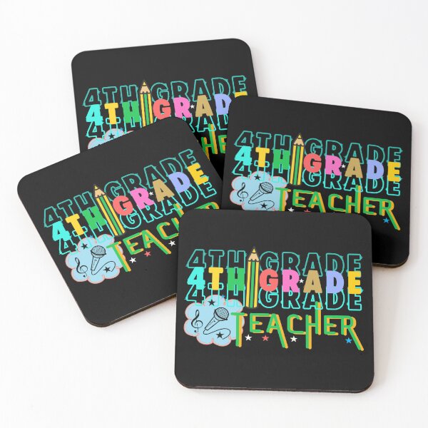 Item preview, Back to School 4th Grade Teacher Retro Colorful Typographic Music Teacher Design designed and sold by Raise2Shine.