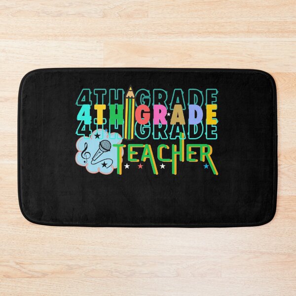 Item preview, Back to School 4th Grade Teacher Retro Colorful Typographic Music Teacher Design designed and sold by Raise2Shine.