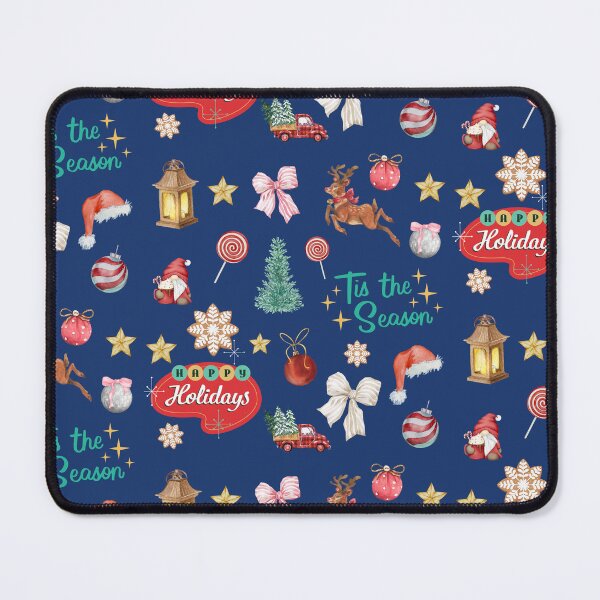 Item preview, tis the season, christmas retro pattern blue designed and sold by mariana83.