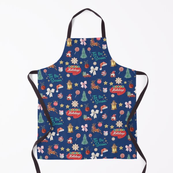 Item preview, tis the season, christmas retro pattern blue designed and sold by mariana83.
