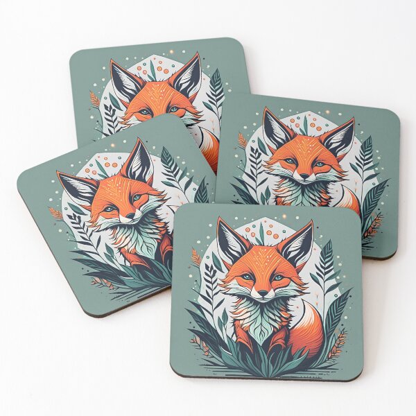 Item preview, Animated fox prancing in the grass designed and sold by Kubito.