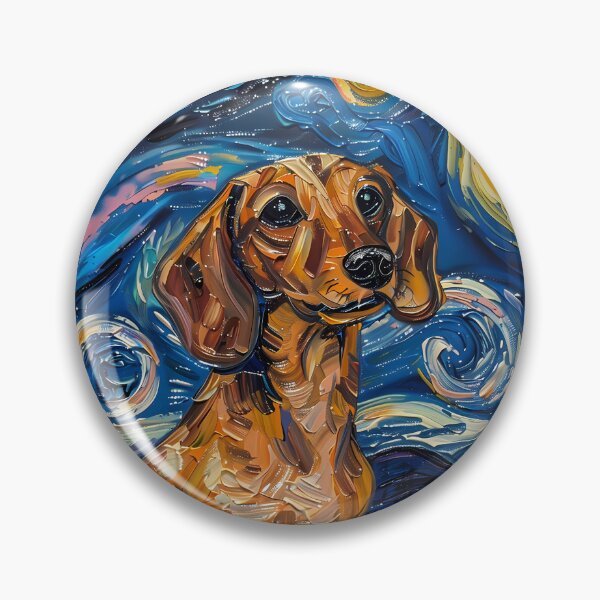 Item preview, Starry Night Dachshund Van Gogh Dog designed and sold by Vangoholic.