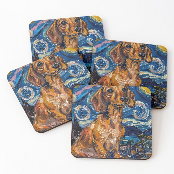 Item preview, Starry Night Dachshund Van Gogh Dog designed and sold by Vangoholic.