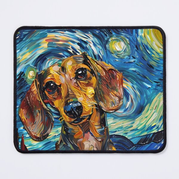 Item preview, Starry Night Dachshund Van Gogh Dog designed and sold by Vangoholic.