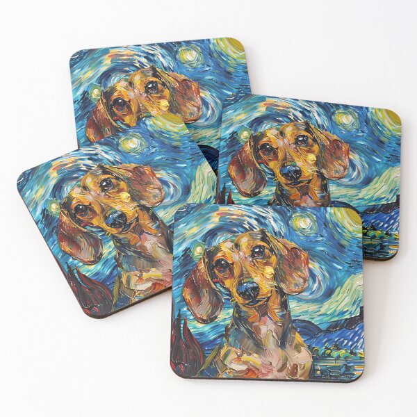 Item preview, Starry Night Dachshund Van Gogh Dog designed and sold by Vangoholic.