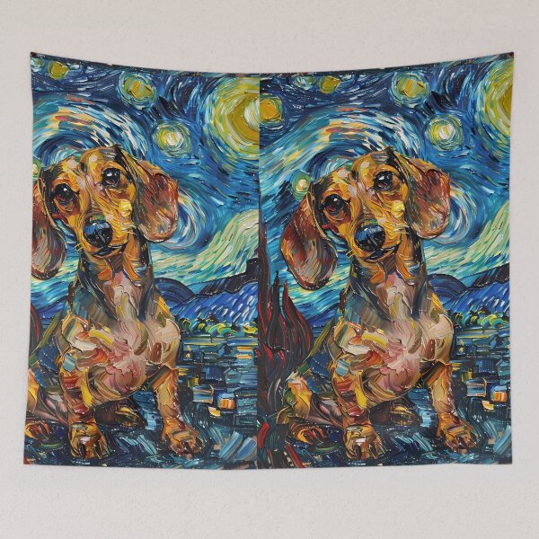 Item preview, Starry Night Dachshund Van Gogh Dog designed and sold by Vangoholic.