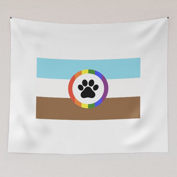 Item preview, Furry Pride Tee, Furry Sticker, Furry Pride Flag Design designed and sold by CloverAnnie.