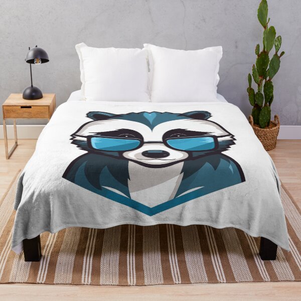 Item preview, Blue nerdy badger with glasses designed and sold by Badgers-Artopia.