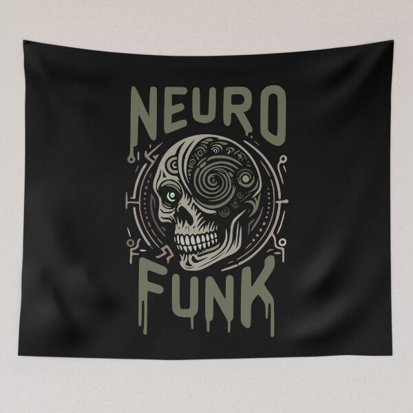 Item preview, Neurofunk cyborg head Drum and bass jungle, dnb  designed and sold by CutOriginalArt.