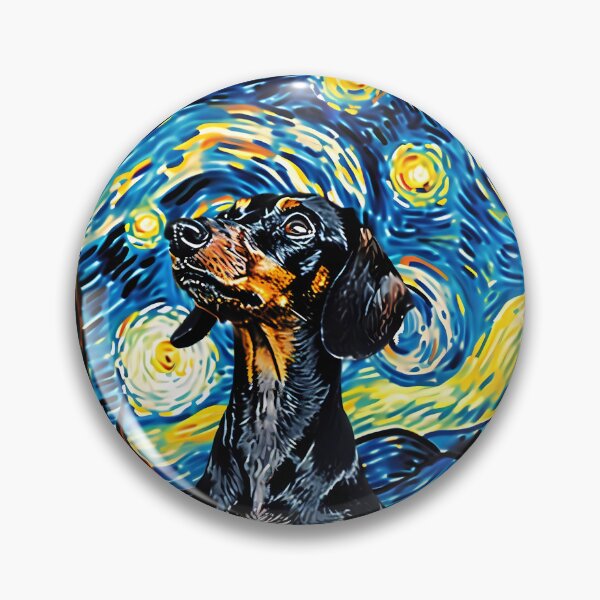 Item preview, Starry Night Dachshund Van Gogh Dog designed and sold by Vangoholic.