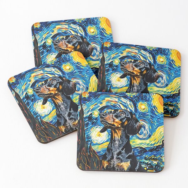 Item preview, Starry Night Dachshund Van Gogh Dog designed and sold by Vangoholic.