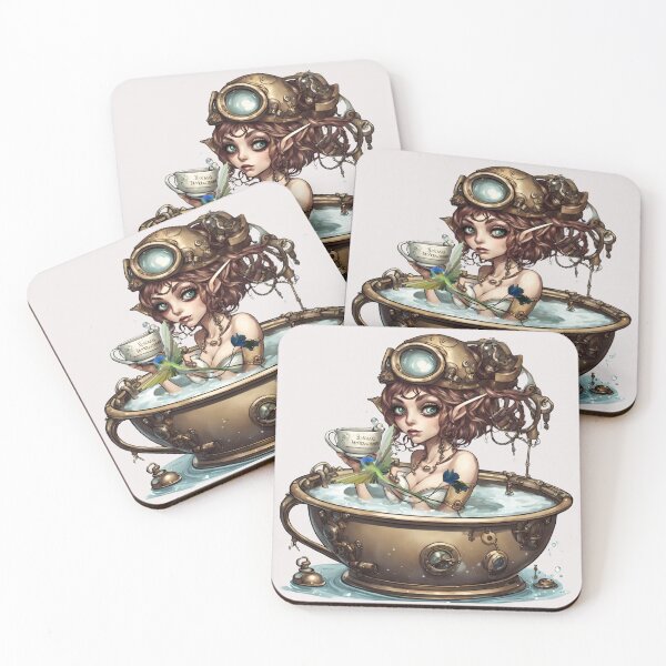 Item preview, Gears and Green Tea - Steampunk Fairy designed and sold by FitEnvy.