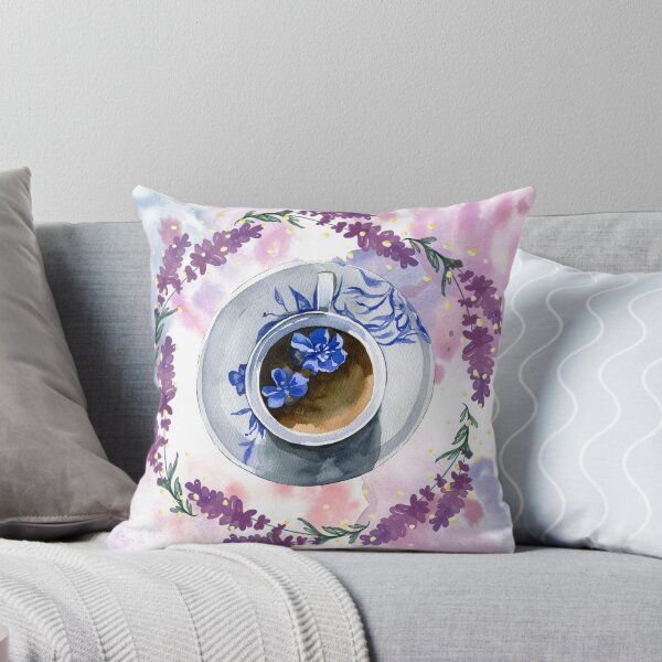 Item preview, Flower Tea Teacup Lavender Coffee designed and sold by WildWoodlandWitch.